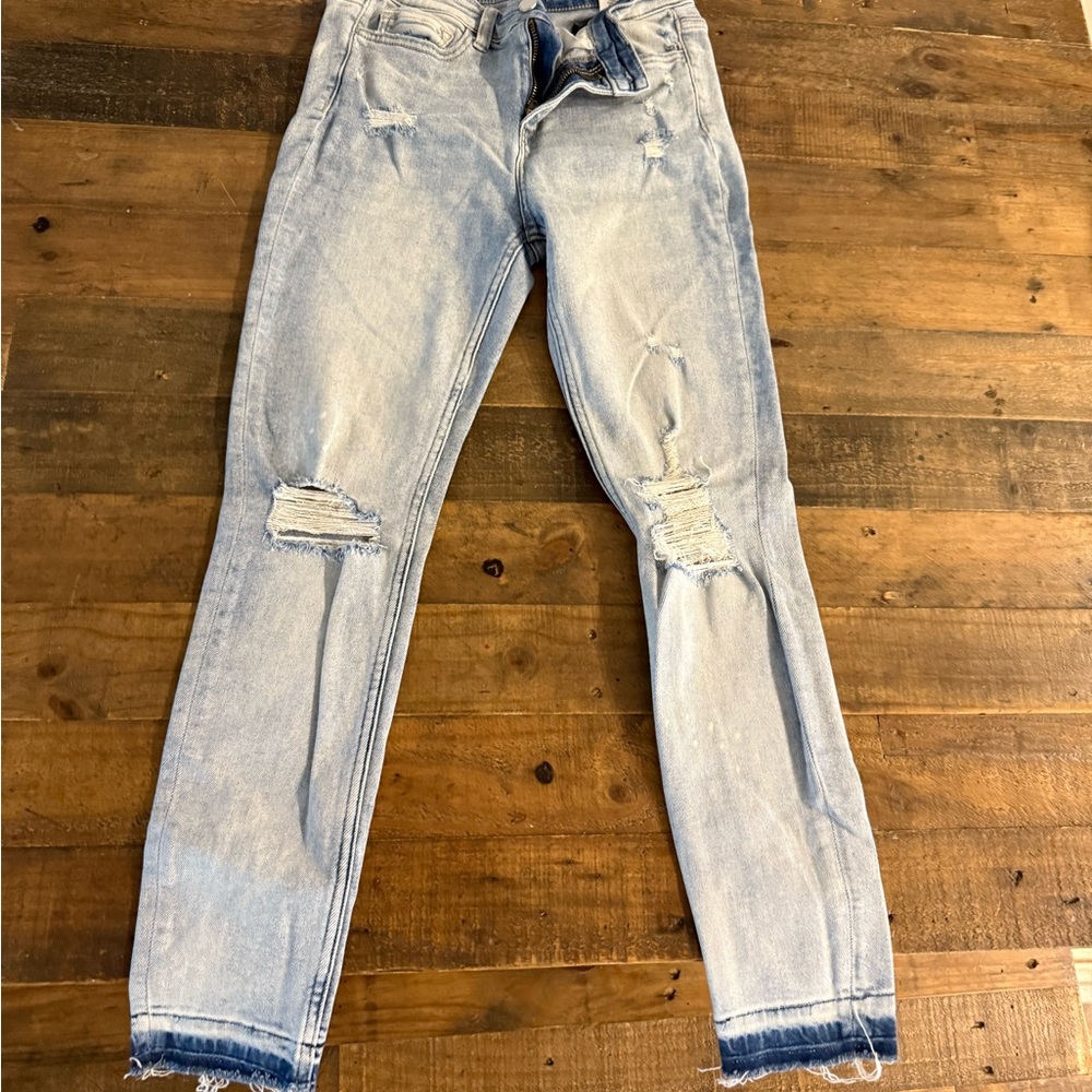 Light Blue Distressed Jeans